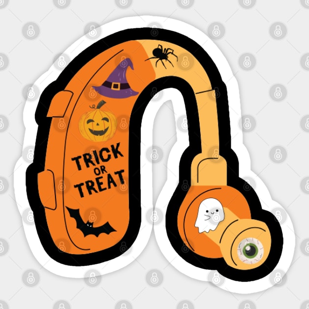 Funny Halloween Hearing Aid Sticker by DesignHND